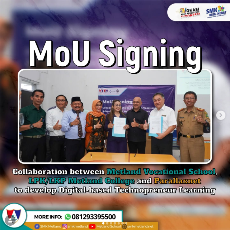 MoU Signing with Metland Vocational High School